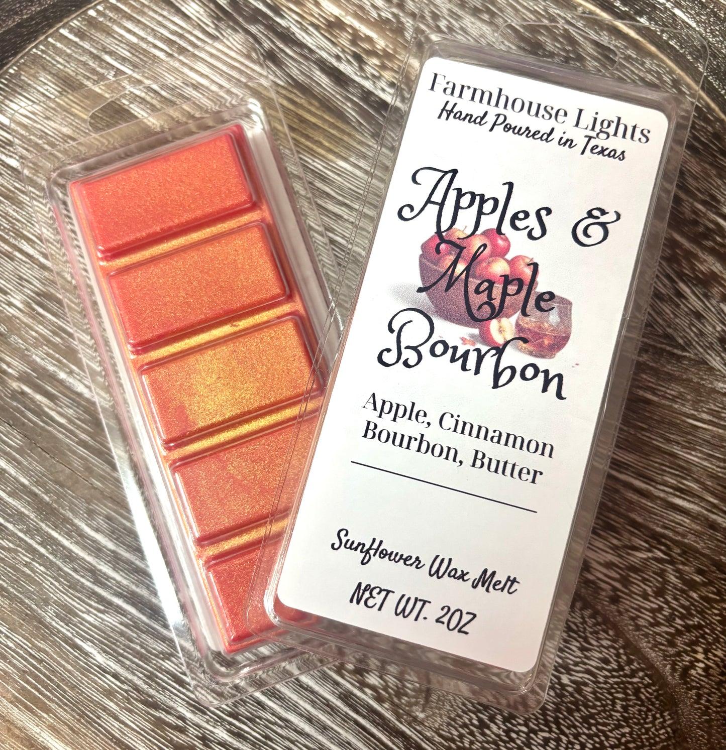 Apples & Maple Bourbon Snap Bar Wax Melt