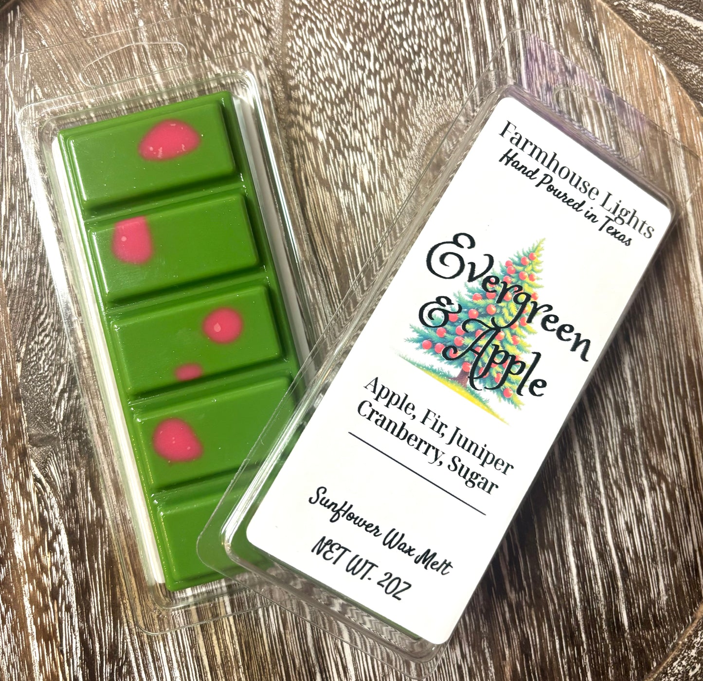 Evergreen & Apple Snap Bar Wax Melt