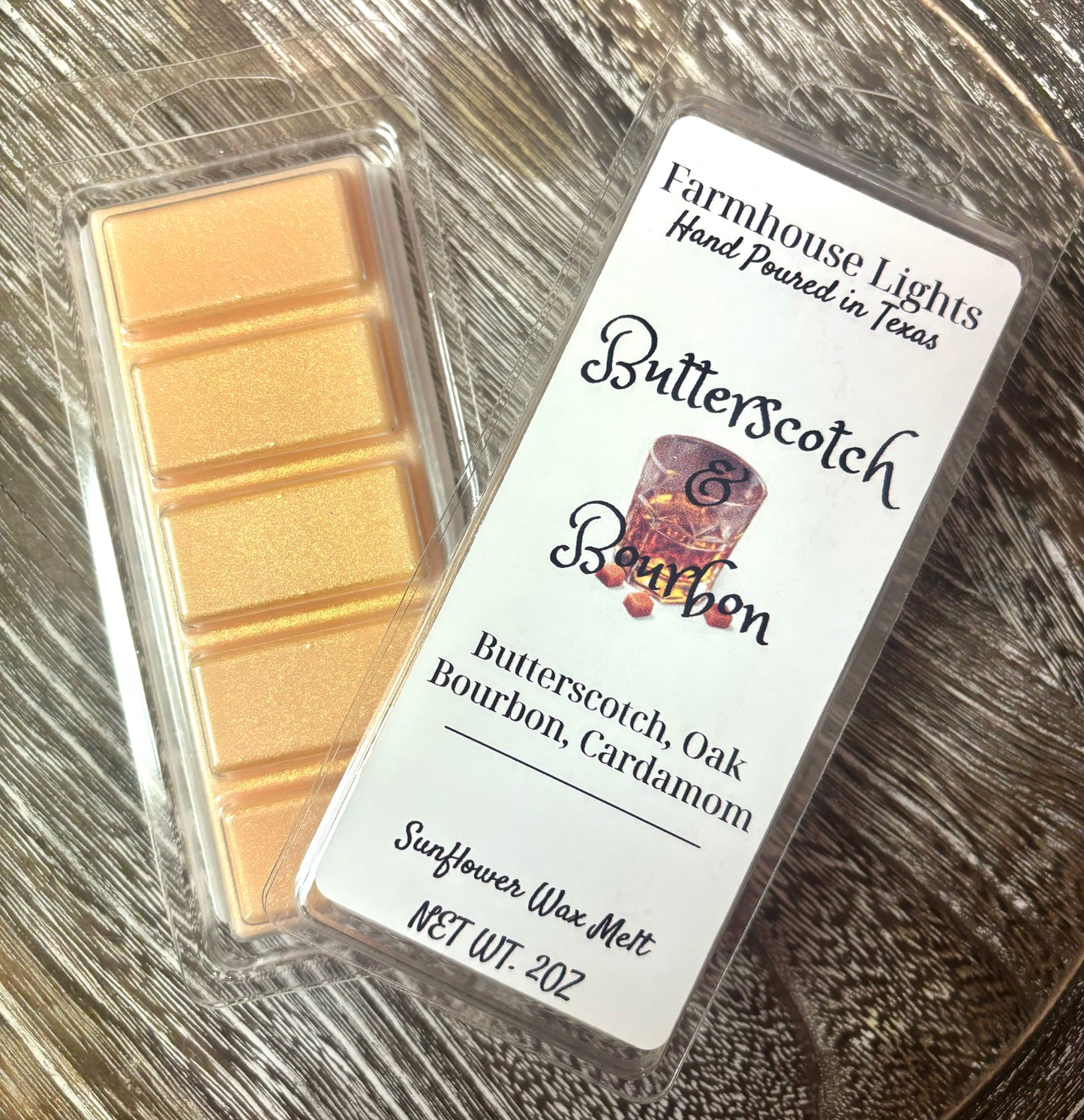 Butterscotch and Bourbon Snap Bar Wax Melt