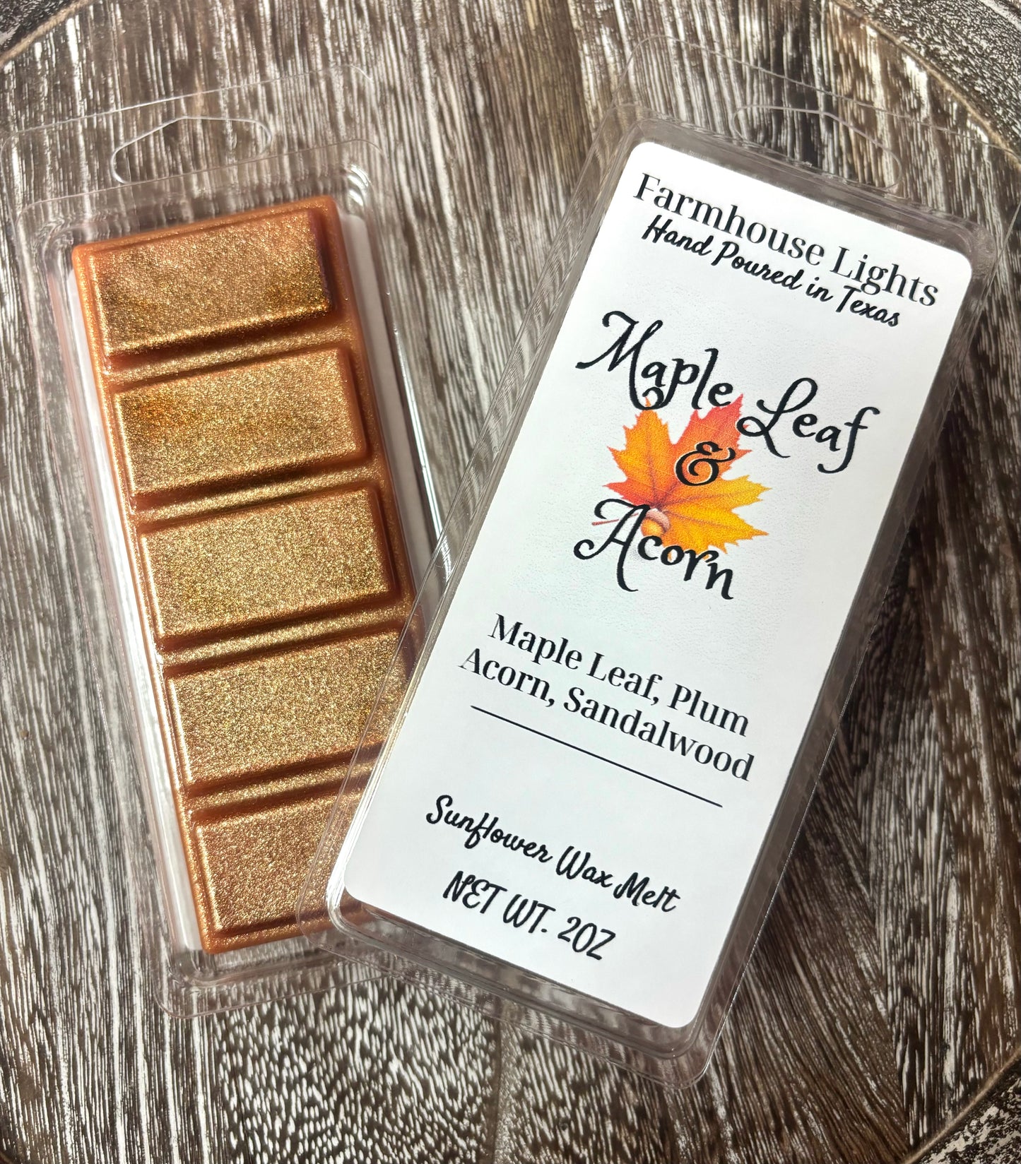 Maple Leaf and Acorn Snap Bar Wax Melt