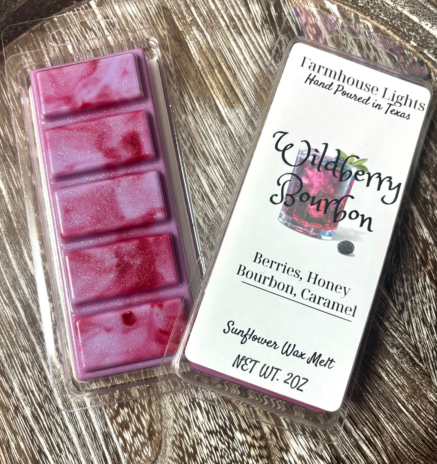 Wildberry Bourbon Snap Bar Wax Melt
