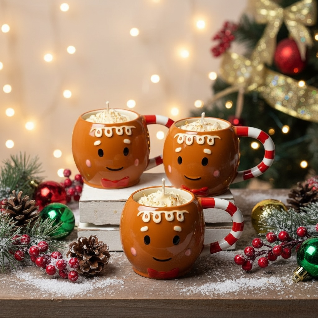 Gingerbread Cottage Candles