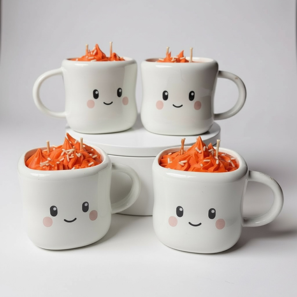 Pumpkin Marshmallow Candles