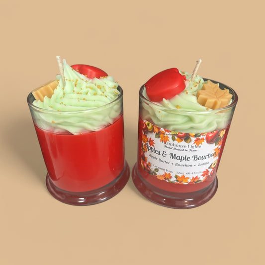 Apples and Maple Bourbon Candles