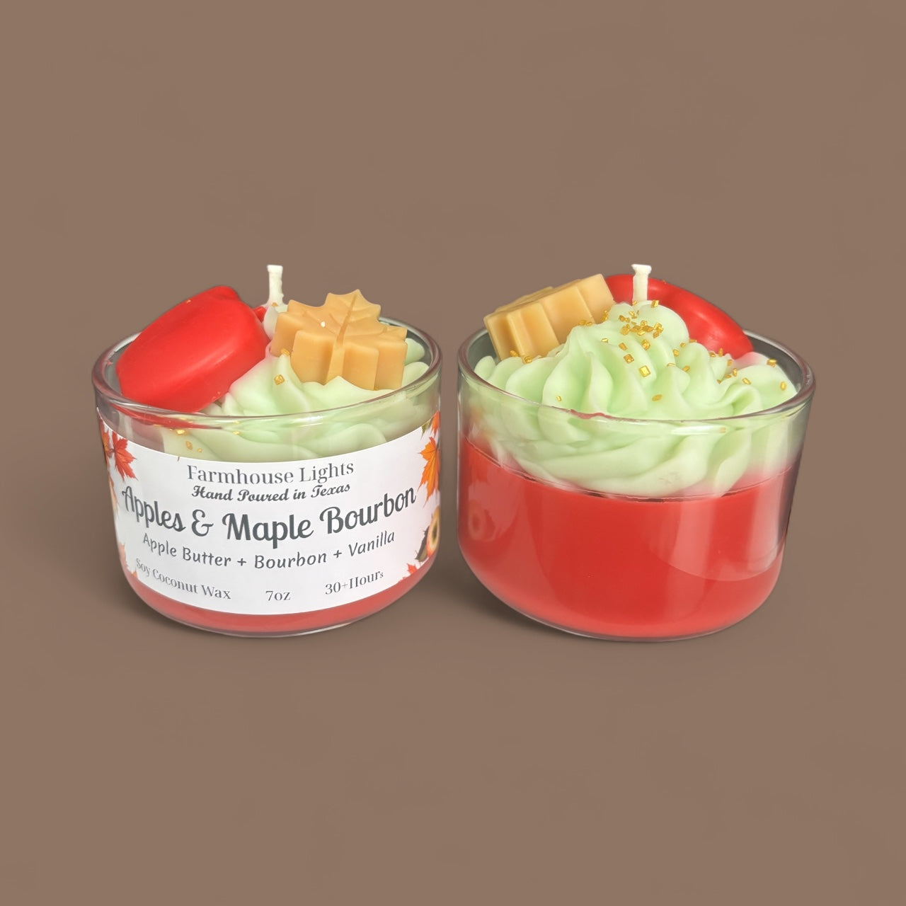 Apples and Maple Bourbon Candles