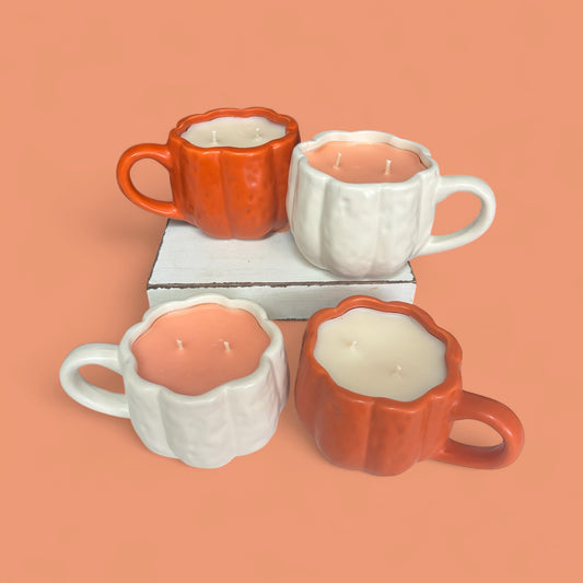 18oz Ceramic Pumpkin Mug Candles
